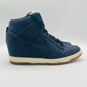Nike Navy Blue Wedge Sneakers